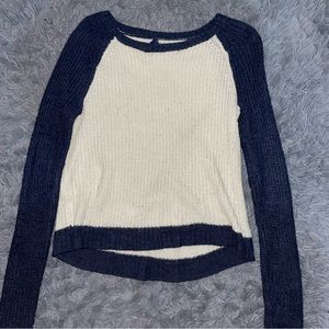 Navy and Cream Sweater